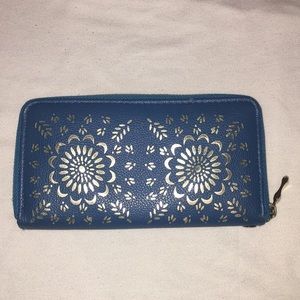 Blue Floral Wallet